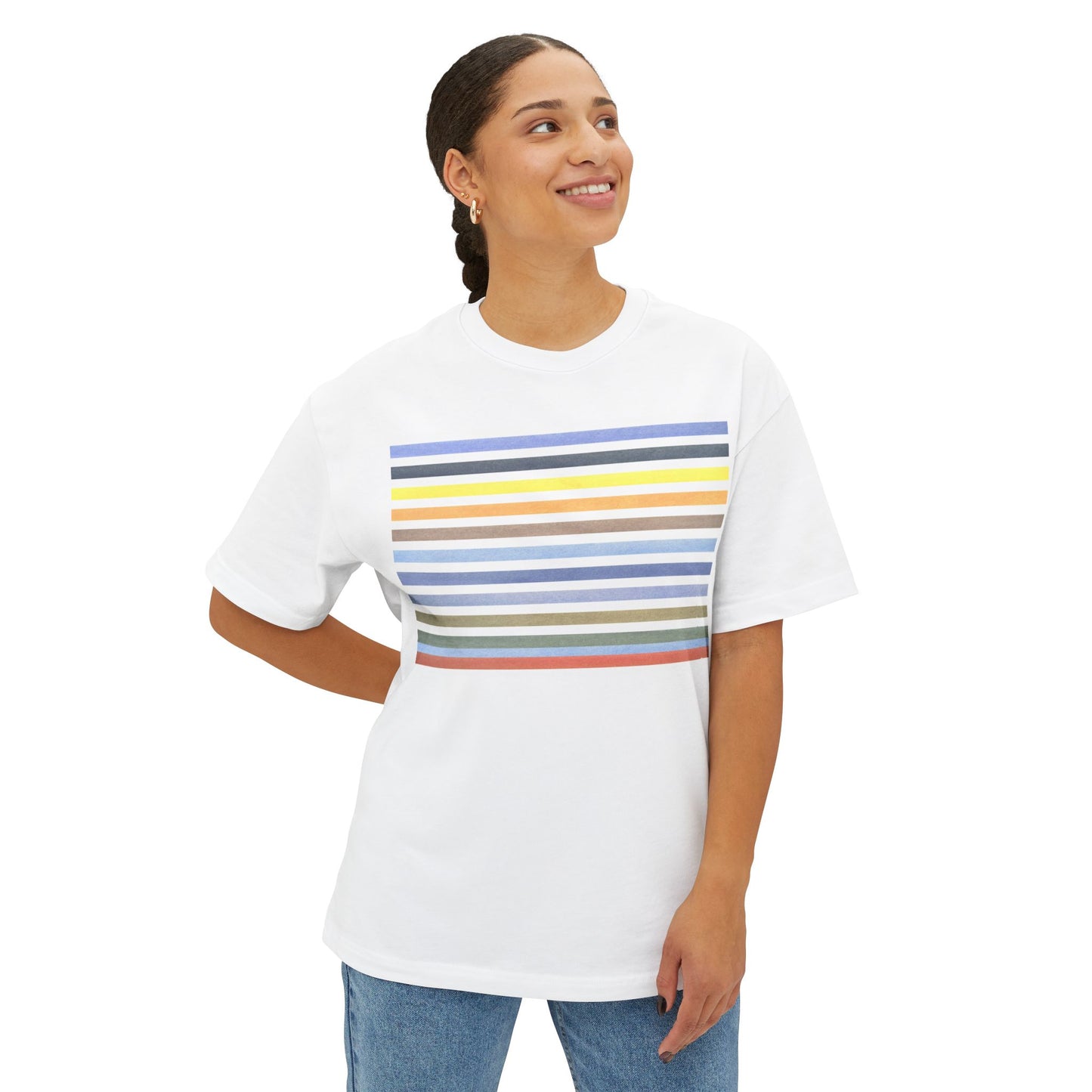 Deep Harmony Stripe Oversized tee