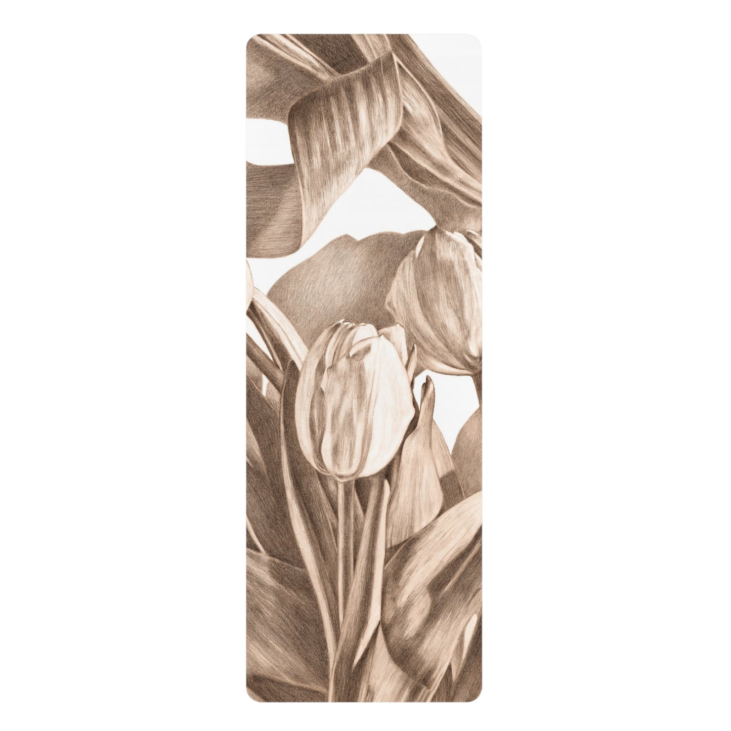 Melange Sand Floral Rubber Yoga Mat - Eco-Friendly Workout, Yoga, Meditation, Home Decor, Fitness Gift