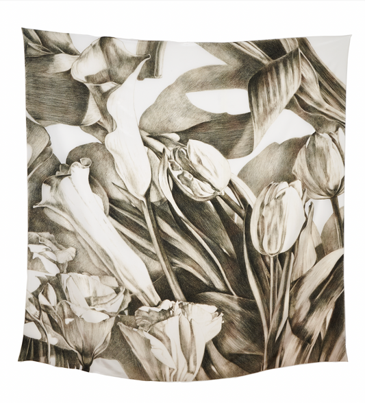 Melange Sand Silk Scarf